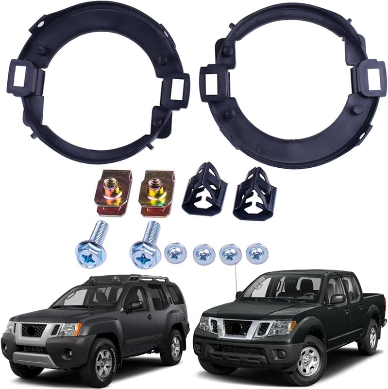 Suportes para farol de neblina Prefer Warehouse para Nissan Frontier e Xterra – Par com parafusos e clipes