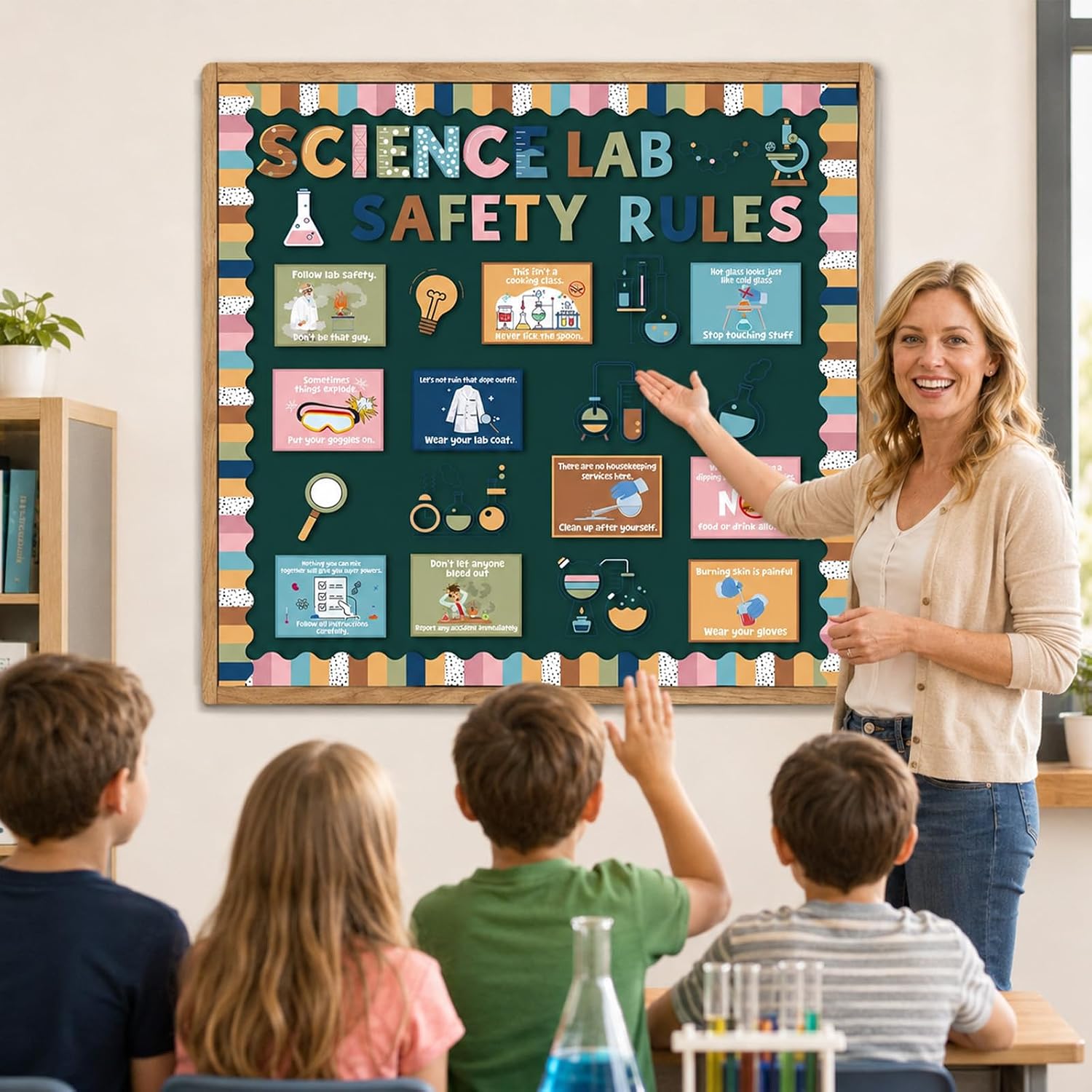 Science Bulletin Board Decorations - Science Lab Classroom Decor Sets Back to School Paper Cutouts Bulletin Board Decor School Office Wall Decor Supplies image 4
