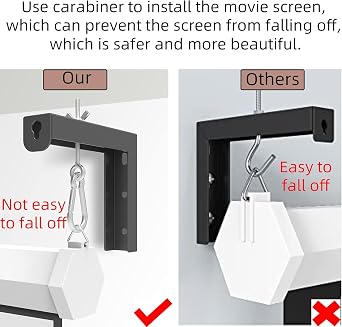 6 inch Adjustable Universal Projector Screen L-Bracket Wall Hanging Mount