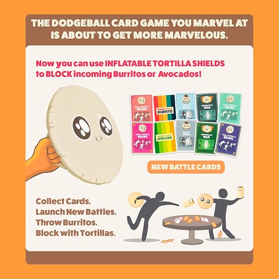 Exploding Kittens Block Block Burrito, 2-6 Players, Age 7+ Expansion