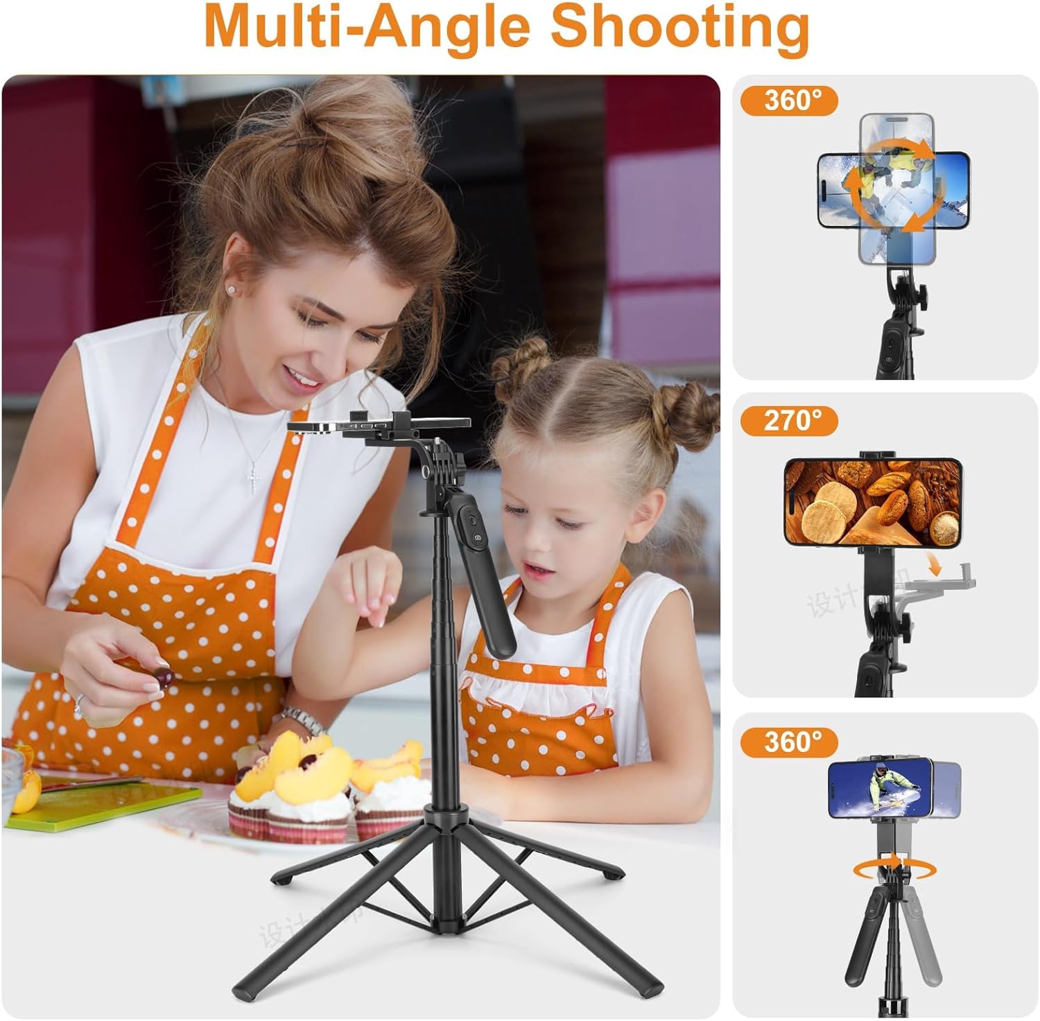 زيوان حامل ثلاثي القوائم محمول خفيف الوزن 70 انش، عصا سيلفي لل... - view 4