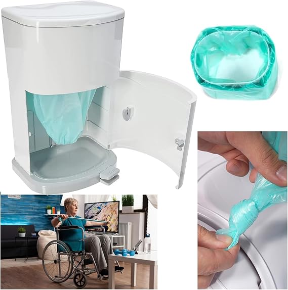 Diaper Pail Refills Bags, Adult Diaper Liner Refills Bags Compatible with Janibell Akord 280 Series Adult Diaper System, Diaper Disposal Liner Refills 4Pack