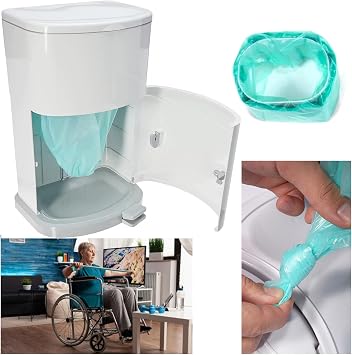 Diaper Pail Refills Bags, Adult Diaper Liner Refills Bags Compatible with Janibell Akord 280 Series Adult Diaper System, Diaper Disposal Liner Refills 4Pack