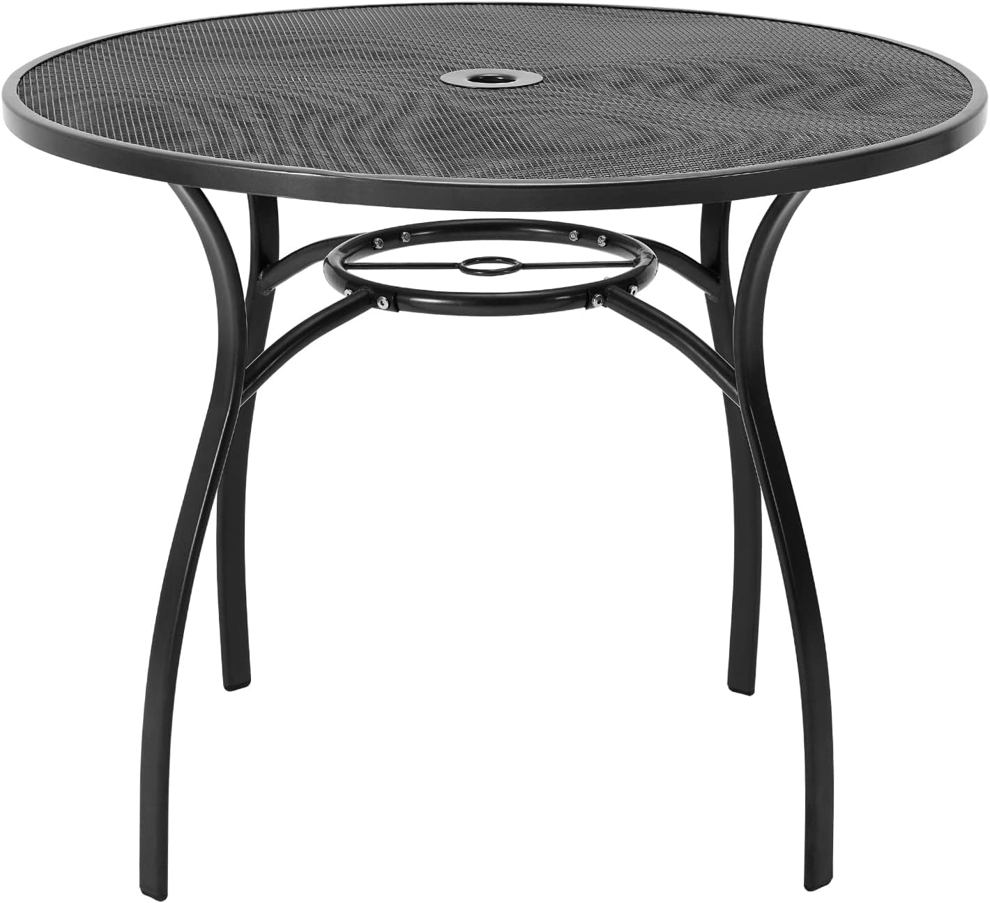 Amazon.com: Compamia Ronda 35.5" Round Resin Patio Dining Table in ...