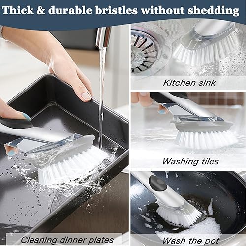 Miniatura 6 de Recambios de cepillo de limpieza de platos con dispensador de jabón para cepillo de platos OXO - Paquete de 8 cabezales de repuesto para escurridor