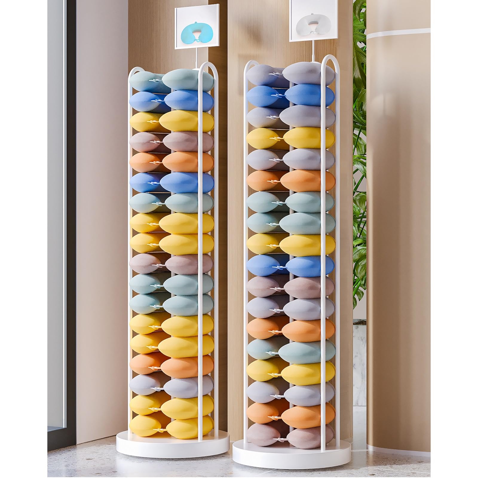 Présentoir de voyage pour oreillers cervicaux support rangement sol pour valoriser vos stocks