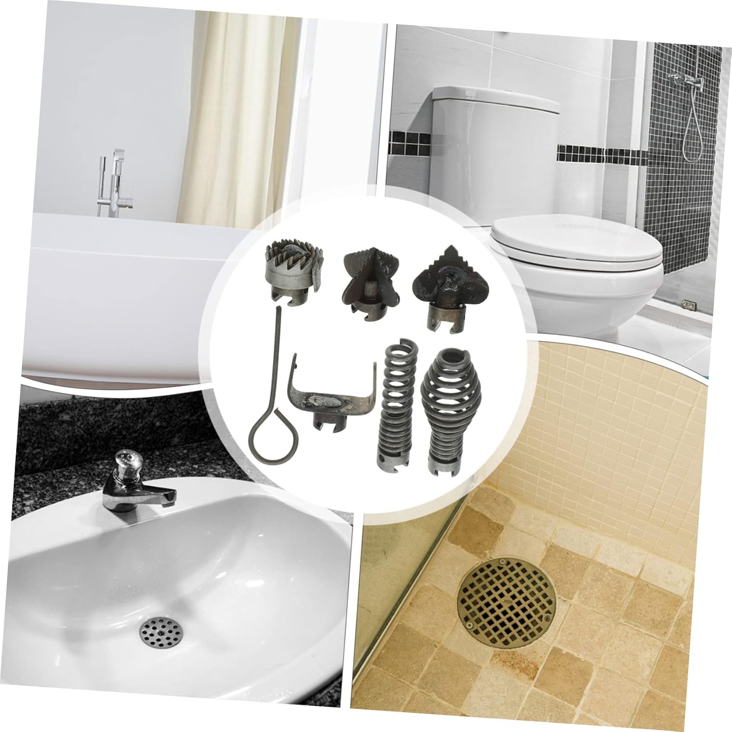 ARTIBETTER 4sets Drain Cleaning Tool Cutter Combination for Dredging and Maintenance Lightweight and Drain Accessory for Home and