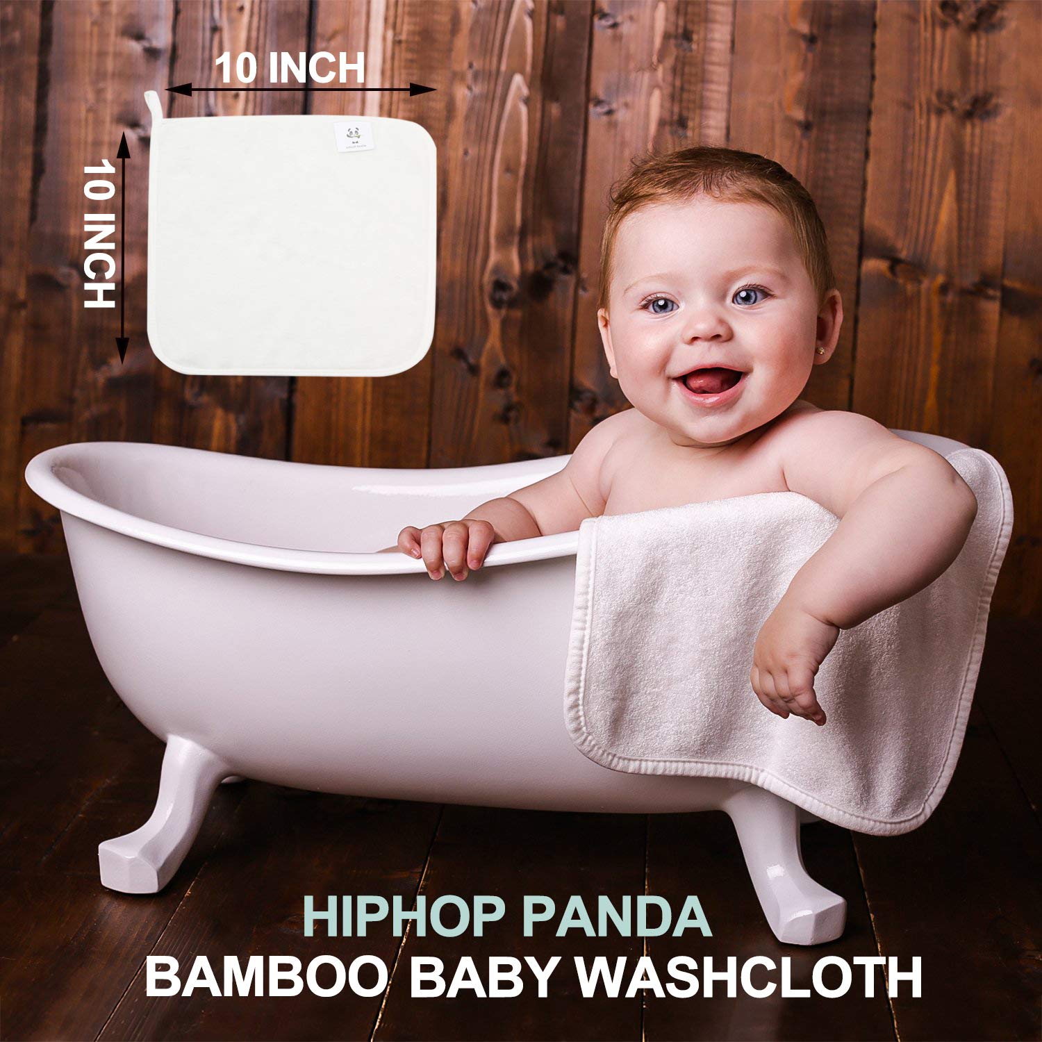 Hypoallergenic Bamboo Baby Wash Clothes - 2 Layer Ultra Soft Absorbent Bamboo Washcloths for Boy - Newborn Face Towel - Makeup Remove Washcloths for Delicate Skin (Gray, 6 Pack) : Baby
