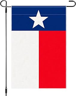 12 x 18 Inches Texas Garden Flag for Yard Lawn Outdoor Decor, Classic Lone Star State Double-Sided Burlap Yard Banner for Independence Day, Patriotic Holiday, Porch, and Farmhouse Decoration