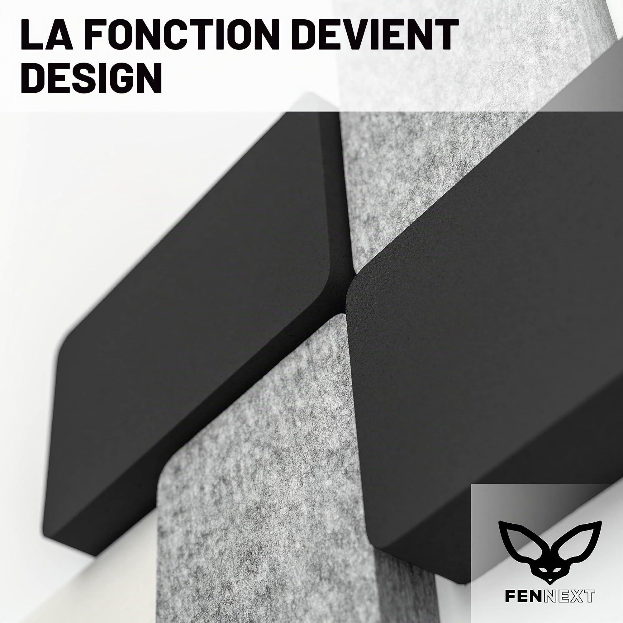 Lot de 6 panneaux muraux absorbants acoustiques pour une réduction sensible du bruit I Image acoustique moderne, entre autres comme plafond acoustique, panneaux acoustiques sûrs fabriqués