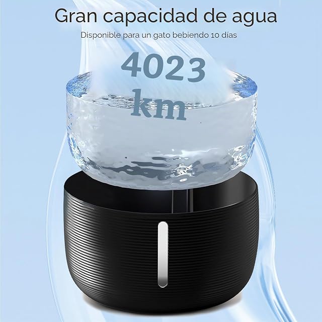 Foto 5 de 7 de MQVXT Fuente Automática para Gatos 2.5 L,Cat Fountain,Luz LED Automática,Bebedero Ultra Silencioso…