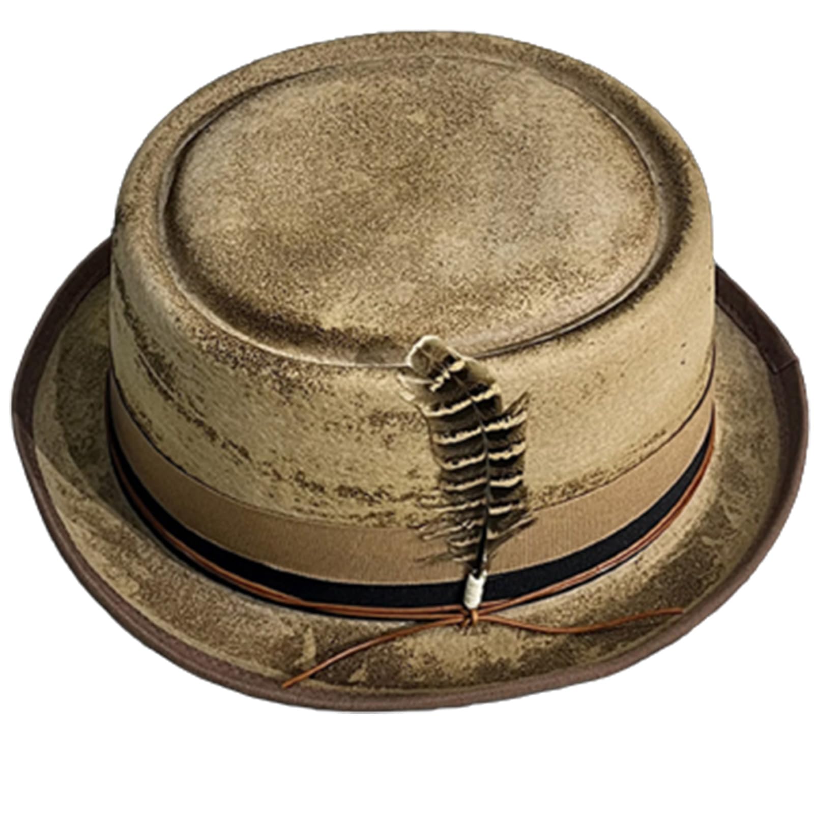 Elegante cappello in feltro britannico da donna, per carnevale, festival, cappello invecchiato con fedora per gentiluomini