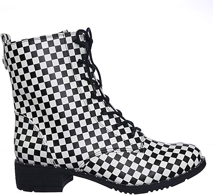 Checkered combat boots Clearance