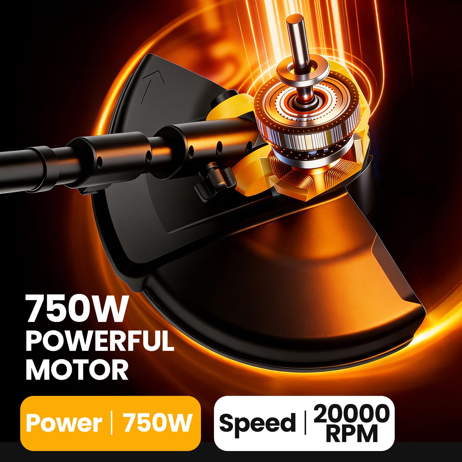 Debrouissalleuses Electrique sans Fil avec Roue, 36CM Coupe Bordures à 2×3,0 Ah Batterie et Chargeur, 800W Moteur sans Brosse,Débroussailleuse à Batterie avec 8 bobines pour Jardin et Pelouses