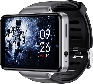 NICBEL 4G Smart Watch,GPS Fitness Tracker Bulit in Personalized APP Smart Dual Camera Monitoring Sports Large Screen Smart Bracelet,Intelligent Watch and Bracelet(Silver)