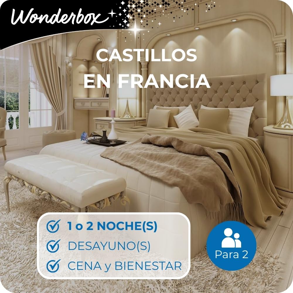 WONDERBOX - Caja Regalo - Castillo en Francia | 1 o 2 noches con desayuno(s), cenas y opción a actividad bienestar - Más de 150 estancias - Castillos y hoteles de lujo