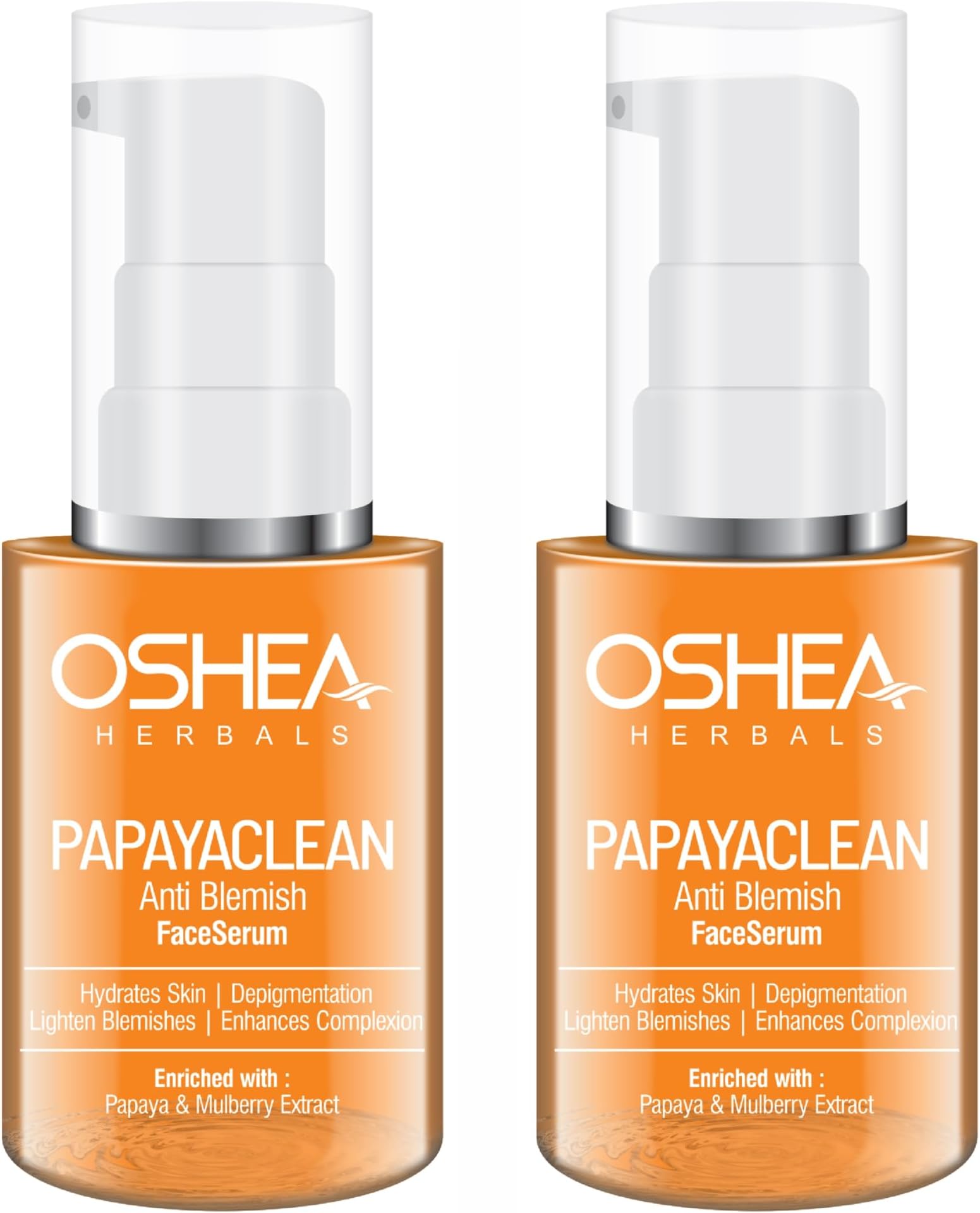 Herbals Papayaclean Anti Blemish Serum for All Skin Types | Lightens Blemishes & Hydrates Skin with Deep Cleansing | Enriched with Papaya, Pea Extract & Mulberry Extract 30ml (Pack of 2)