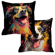 Abstract Cushion Covers 26x26in Garden Cushions Waterproof Sofa Cushions for Outdoor Furniture Dog Outdoor Cushion Covers Set of 2 Velvet Throw Pillow Cover Scatter Extra Decorative Pillows f-13496