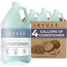 Terra Pure Infuse Hotel Conditioner | 1 Gallon | Designed to Refill Soap Dispensers Set of 4 | Bulk Hospitality Supplies, Hotels, guest amenities, hotel room essentials, guest bathroom supplies, resorts, motels