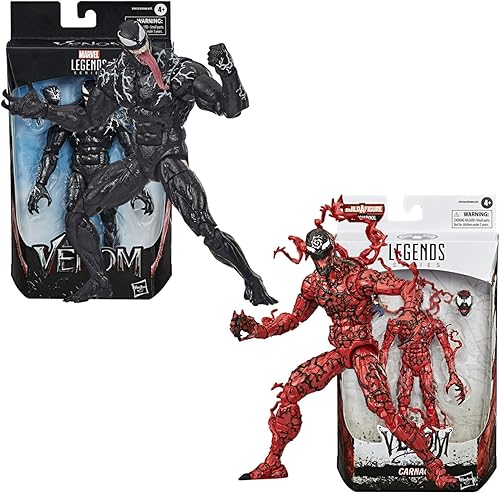 Hasbro Marvel Legends Series Venom vs. Carnage - Figuras de acción coleccionables de 6 pulgadas (2 artículos)