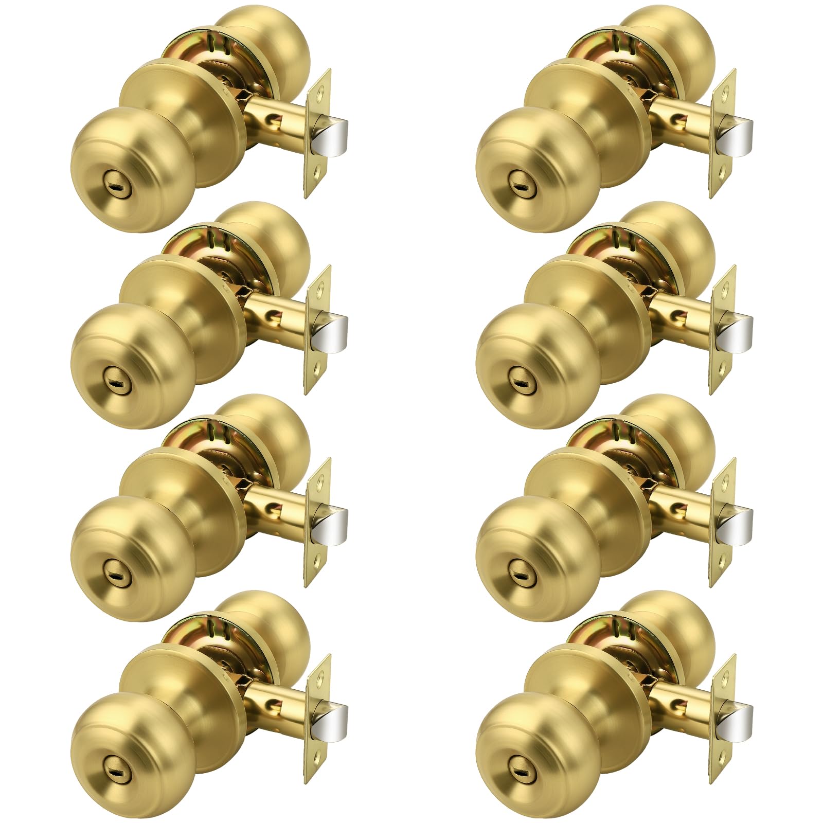 Probrico Gold Dummy Door Knobs - 2 Pack -22