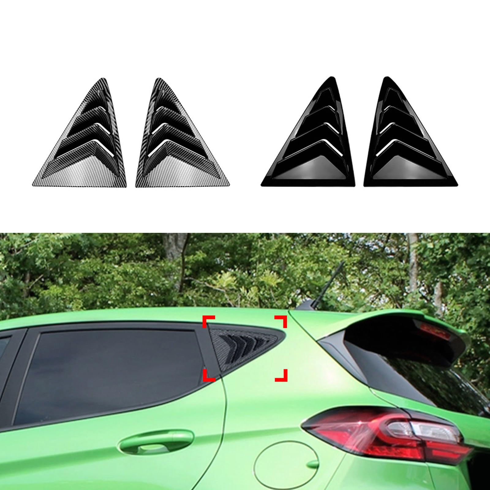Ywmsfl Upgrades Window Louvers Trim Stylish Window Louvers Decoration Enhances Sporty Look &