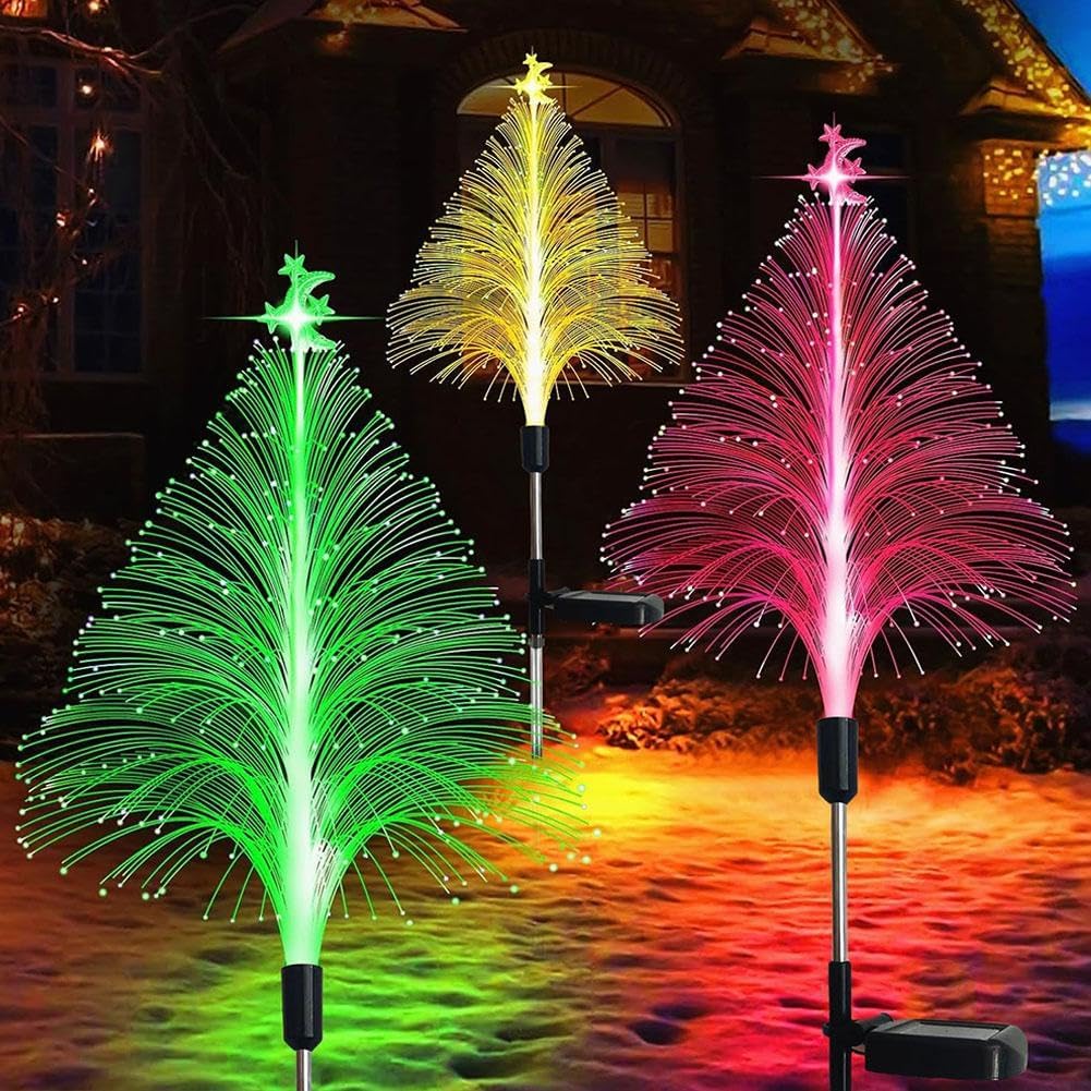 Solar Xmas Trees Lights Outdoor, Christmas Tree Solar Garden Light with