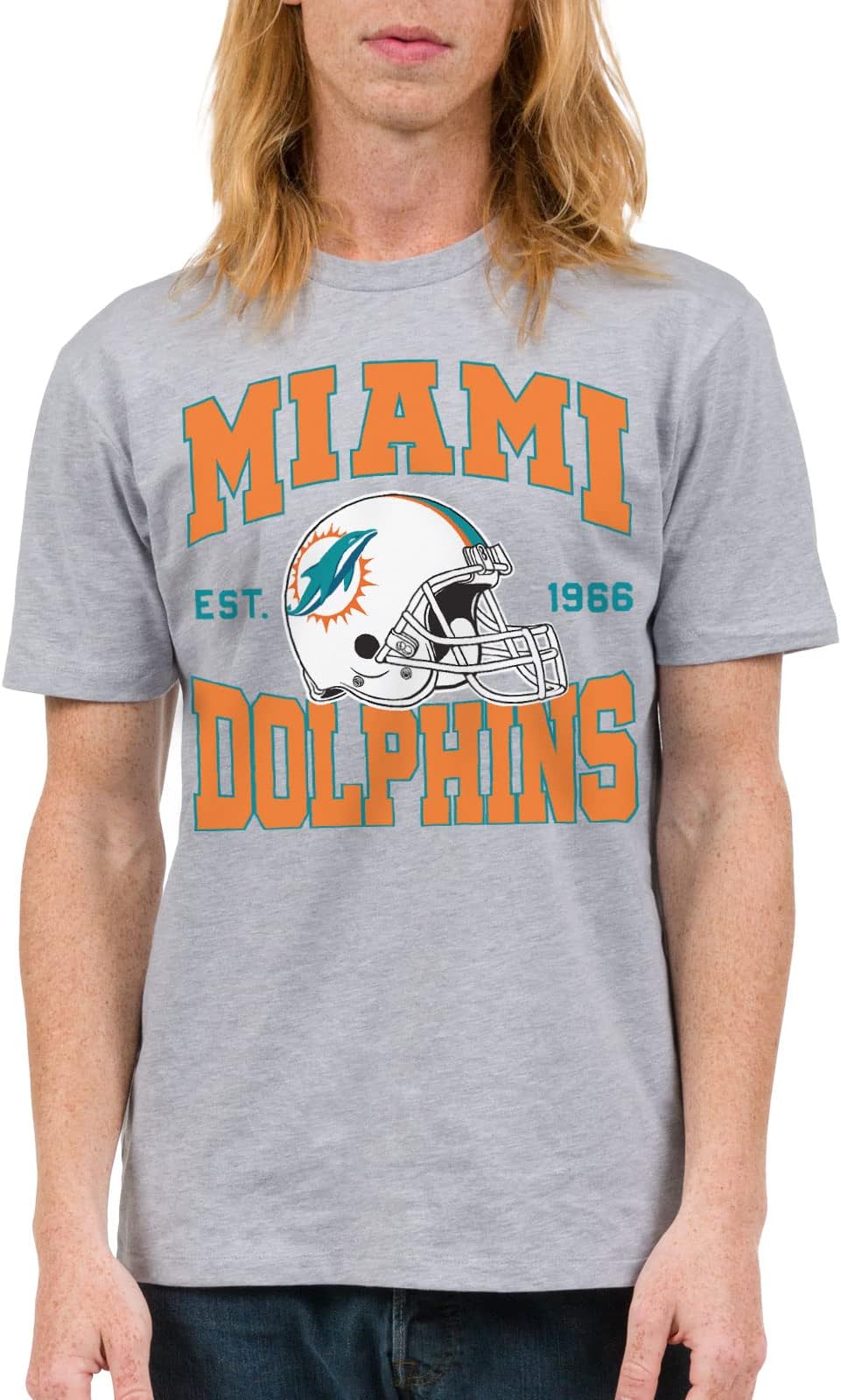 Junk FoodClothing x NFL - Miami Dolphins Team Helmet Adult Unisex Fan Tee