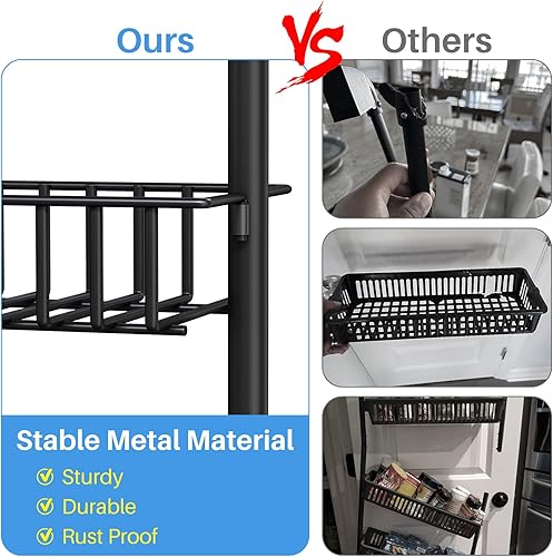 Miniatura 4 de Organizador de especias para despensa sobre la puerta, organizador de puerta de metal de 6 niveles, estante de almacenamiento de especias montado