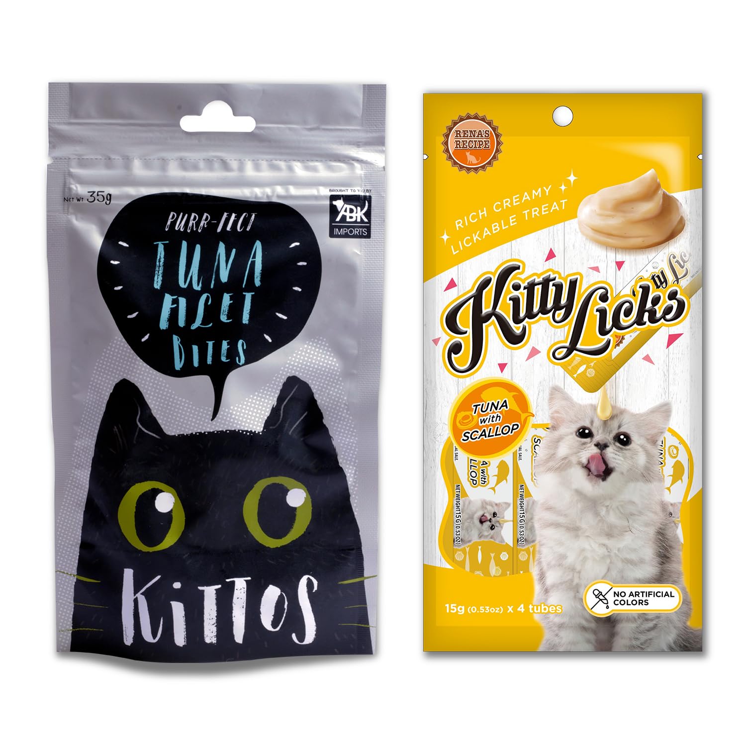 Tuna Special Cat Treats Combo Pack: 1 Pack Kittos Tuna Fillet and 1 Pack Scallop and Tuna Kitty Licks, Perfect for Snacking, Reward and Training (B0CDPCY8QD) Amazon Price History, Amazon Price Tracker