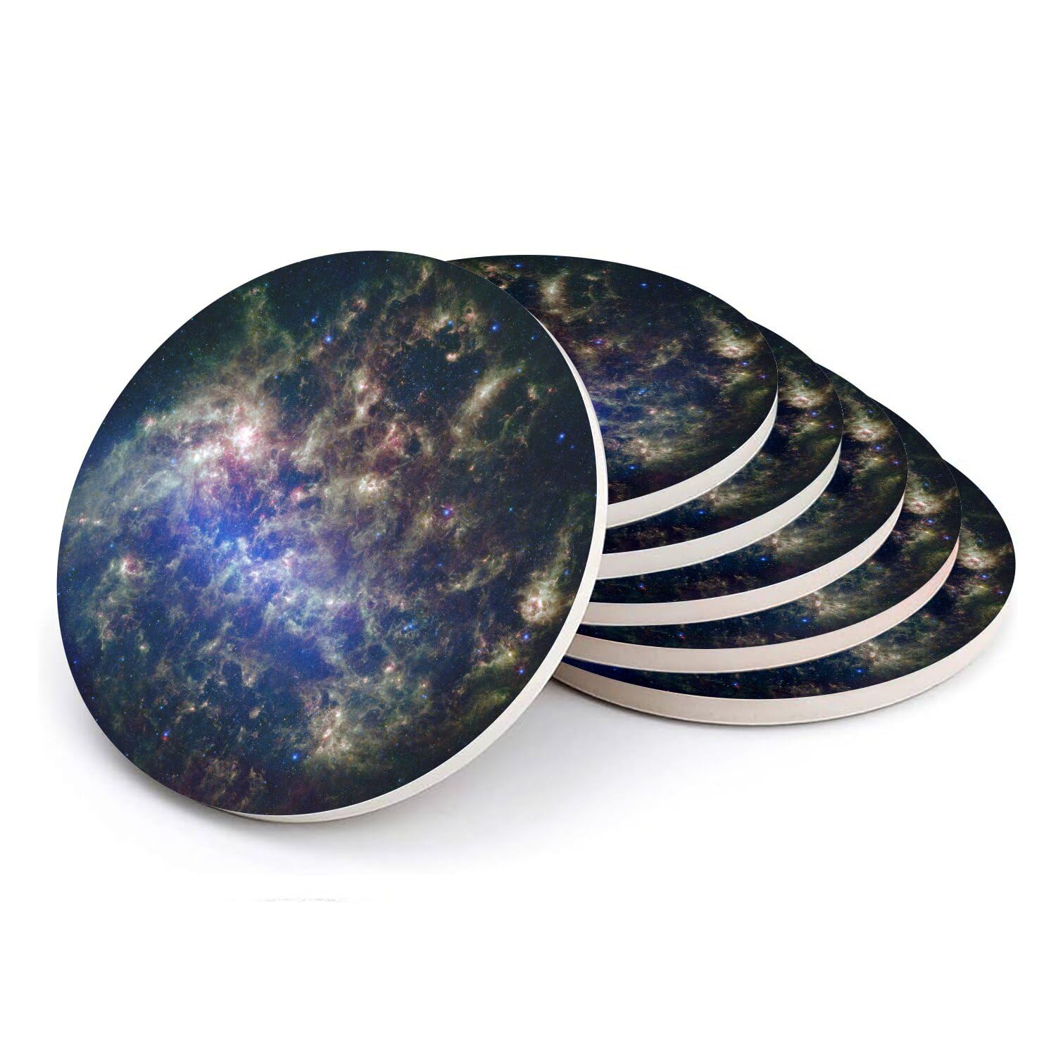 Sous-verre ronds en céramique constellation, le cadeau idéal pour crémaillère