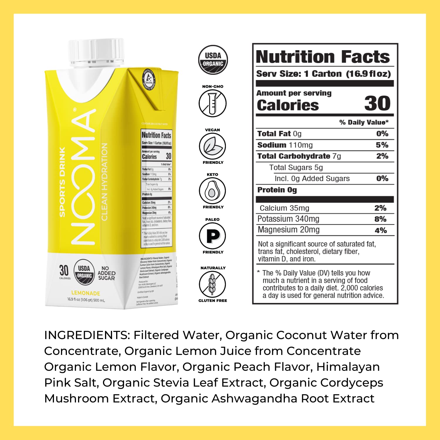 Buy NOOMA Organic Electrolyte Sports Drink Electrolyte Drink with