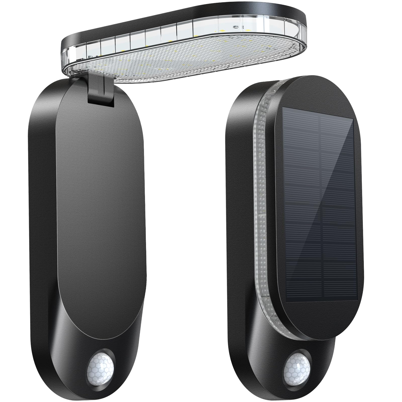 Solar Lights Outdoor - 2 Pack Motion Sensor Outdoor Solar Lights, Foldable Solar Outdoor Lights Waterproof, 2 Modes Wireless Solar Flood Wall Lights for Outside Garden Front Door Yard, Cool White