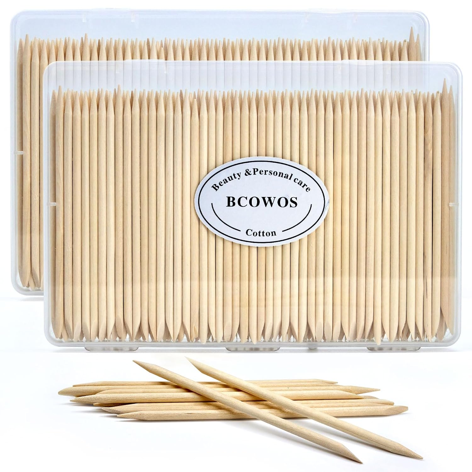 180PCS Orange Sticks for Nails with Storage Case, 4.5 Inch Double-Sided Wooden Cuticle Pusher Sticks, Multipurpose Orange Sticks for Nail art Manicure Pedicure Waxing, Ideal for Nail Techs & DIY