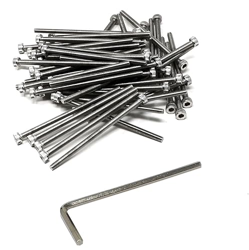 Miniatura 151 de iexcell 25 piezas M4 x 60/65/70/75/3.150 in paso de rosca 0.028 in acero inoxidable 304 cabeza hexagonal Tornillos Tornillos surtido Kit