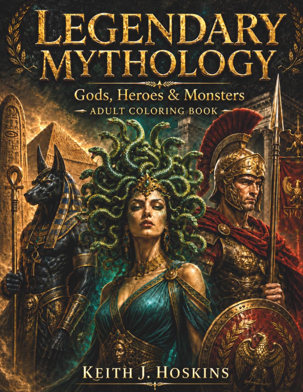 Legendary Mythology: Adult Coloring Book of Gods, Heroes, and Monsters (Legendary Coloring Books)