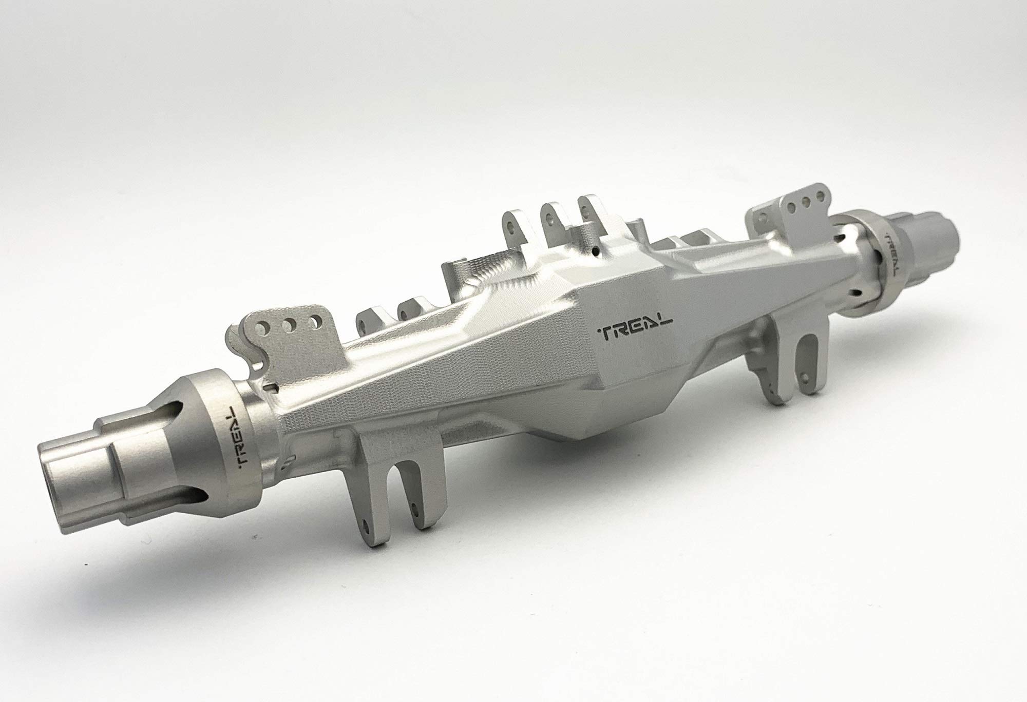 TrealAluminum 7075 CNC Billet Rear Axle Housing 0 Deg. for Losi LMT (Silver)