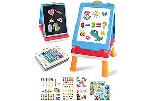 Double-Sided Easel for Young Learners: A 4-in-1 Artistic Haven for 2-Year-Olds