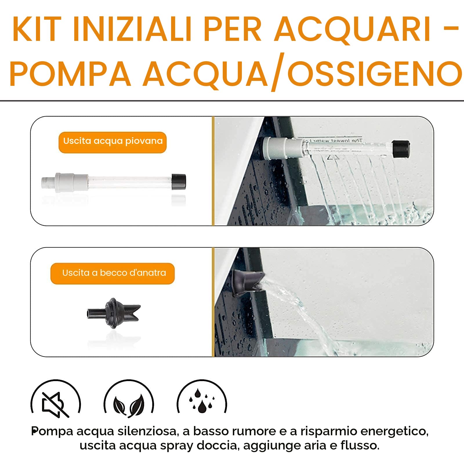 hygger Acquario 19 Litri, Acquario per Pesci con 3.2W Luce Led, 5W Pompa Acqua, Scatola Filtraggio Nascosta, Bocca d'anatra Uscita, Copertura in Vetro