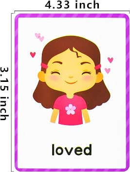 Emotions Flash Cards, 28 Different Feelings