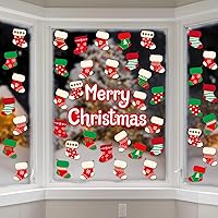 Vista 14 de 40 piezas de calcomanías adhesivas para ventanas de Navidad, calcomanías de caramelo de Navidad, calcomanías de piso de caramelo coloridas