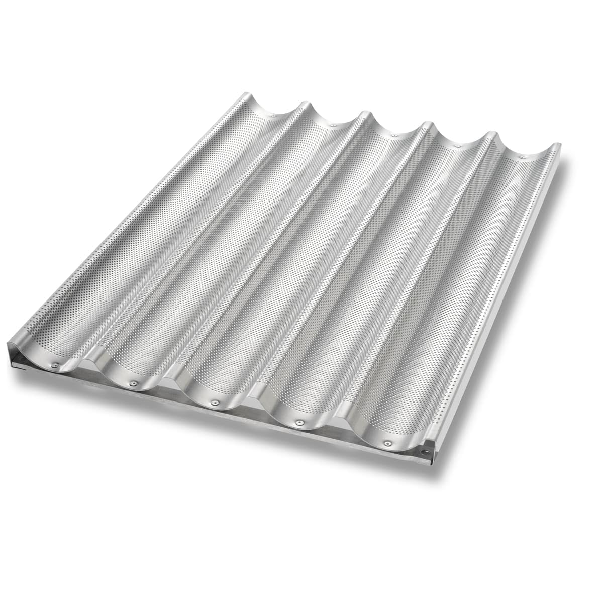 Chicago Metallic Uni-Lock Perf. Aluminum 5-Mold Baguette Pan