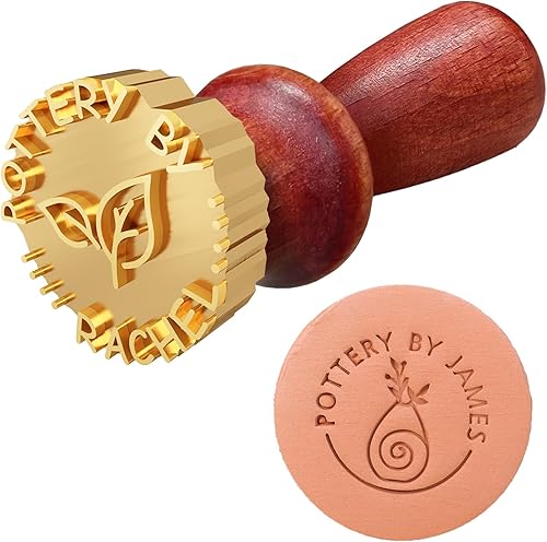 Sello de cerámica personalizado  Sello de arcilla personalizado con tu diseño de logotipo  Crea impresiones únicas en cerámica  Herramienta de