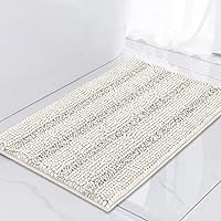 Vista 93 de Turquoize Alfombras de Baño Chenille Peludas Alfombra de Baño Antideslizante Gruesas Alfombras de Baño Peludas para Baño Chenille Juego de Alfombra