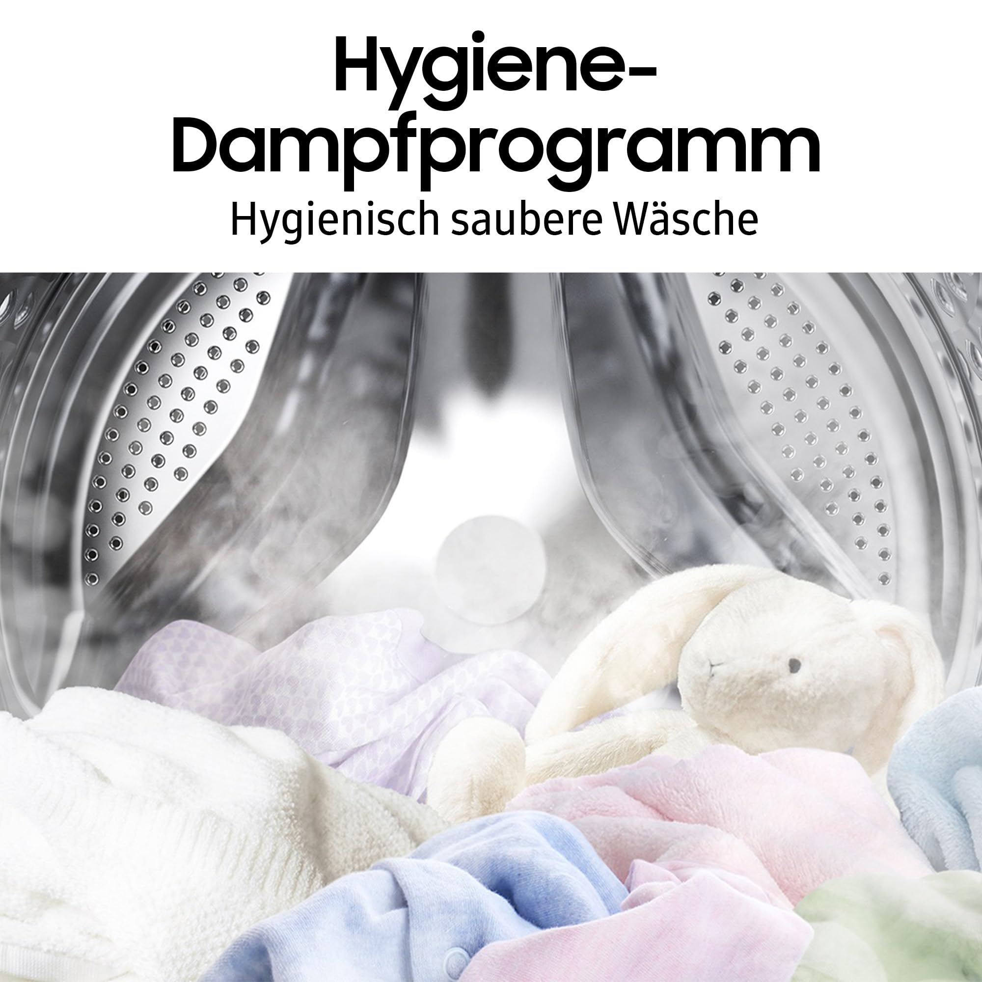 Samsung WW11DG5B25TEEG Waschmaschine, 11 kg, 1400 U/min, EEK A, AI Ecobubble, SmartThings, SuperSpeed 39 Min, Hygiene-Dampf, Weiß