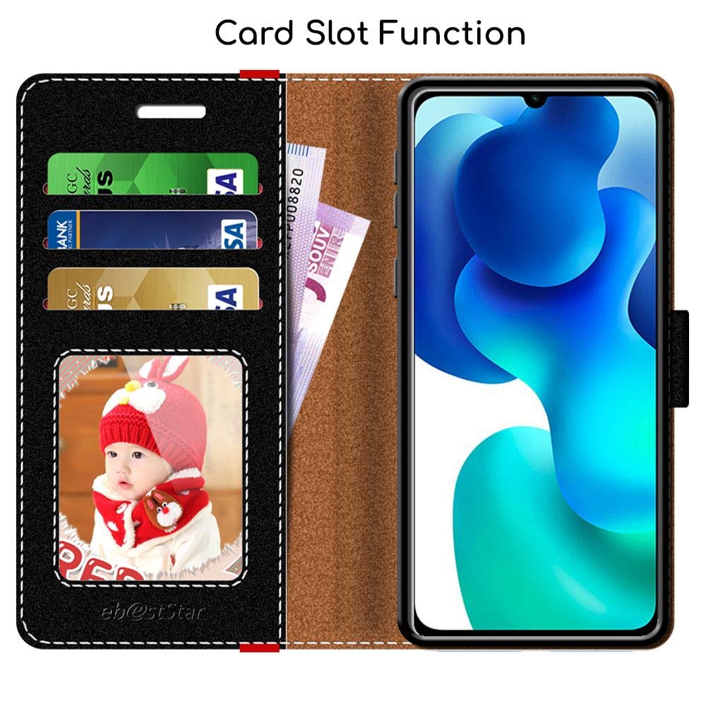 SONWO Cover per Huawei P10 Lite Custodia, Flip Caso in PU Pelle Case Cover Premium Portafoglio Custodia per Huawei P10 Lite, Supporto Stand, Slot per Schede, Nero