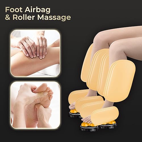 Miniatura 8 de SMAGREHO Nueva silla de masaje, gravedad cero y masaje de bolsas de aire de cuerpo completo, 6 modos automáticos, 8 rodillos de masaje de punto fijo