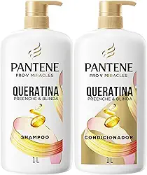 KIT Pantene PRO-V Miracles Shampoo + Condicionador Queratina 1L