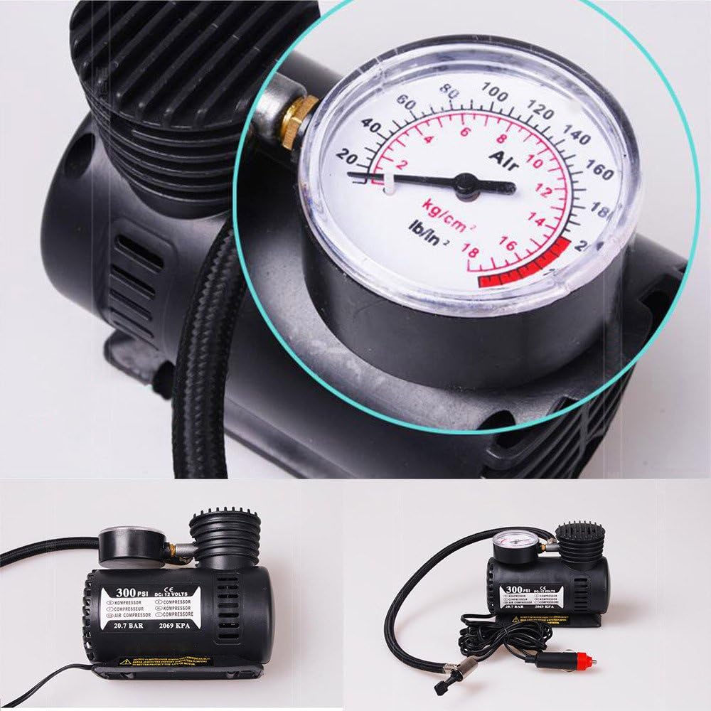 Glumes 12V Digital Air Compressor Tyre Inflator with Digital Pressure