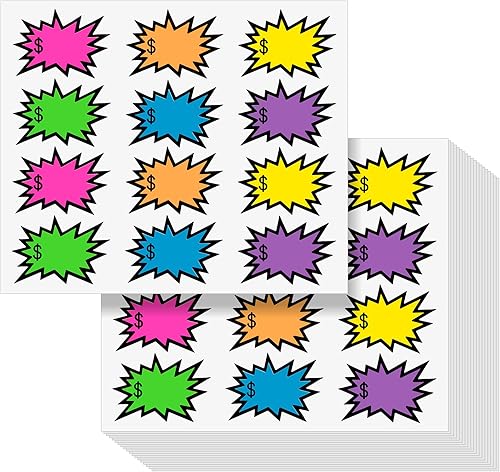 Yeaqee 240 calcomanías de precio de venta de garaje de 3.62 x 2.52 pulgadas, calcomanías de precios de venta de patio con espacio para escribir